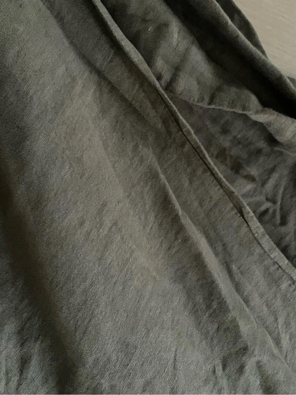 The Citizenry French Linen Duvet Cover  Olive King/cal King